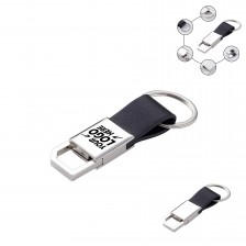 Leather Metal Keychain